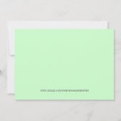 CUTE Sweet Green Baby shower Kaart (Achterkant)