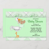 CUTE Sweet Green Baby shower Kaart (Voorkant / Achterkant)