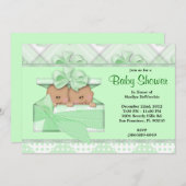 CUTE Sweet Green Baby shower Kaart (Voorkant / Achterkant)