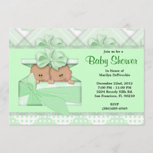 CUTE Sweet Green Baby shower Kaart