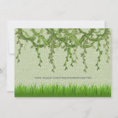 CUTE Sweet Green Lizard Vines Oerwoud Birthday Kaart (Achterkant)