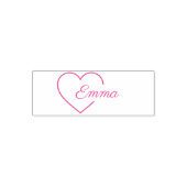 Cute Sweet Heart Girl Persoonlijke benaming Zelfinktende Stempel (Design)