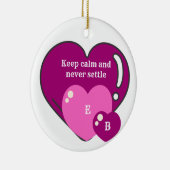 Cute sweet heart gratitude quote keramisch ornament (Rechts)