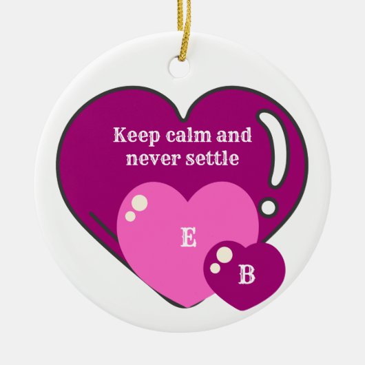 Cute sweet heart gratitude quote keramisch ornament (Voorkant)