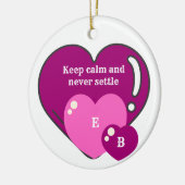 Cute sweet heart gratitude quote keramisch ornament (Links)