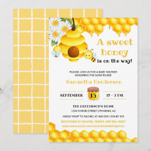 Cute Sweet Honey bee Baby shower Gender Neutral Kaart