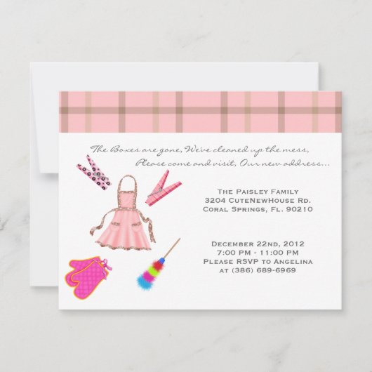 CUTE Sweet House Warming Party Invite Kaart (Voorkant)