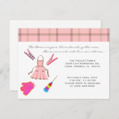 CUTE Sweet House Warming Party Invite Kaart (Voorkant / Achterkant)