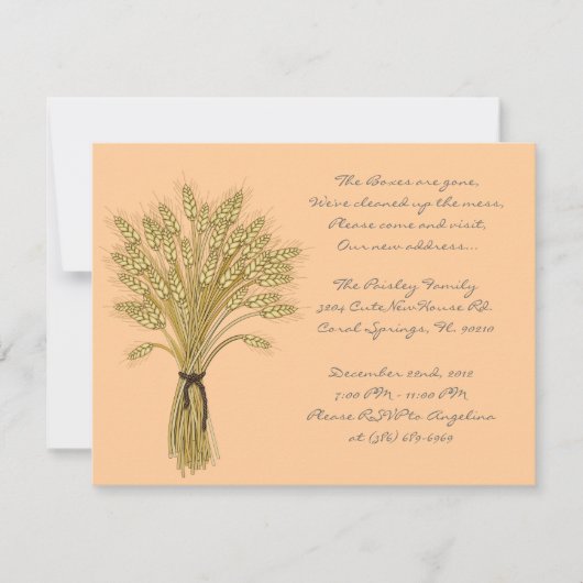 CUTE Sweet House Warming Party nodigt uit Kaart (Voorkant)