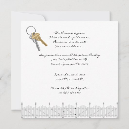 CUTE Sweet House Warming Party nodigt uit Kaart (Voorkant)