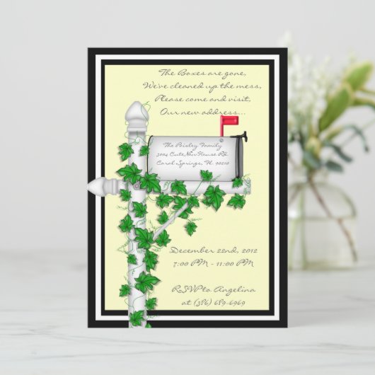 CUTE Sweet House Warming Party nodigt uit Kaart (Staand voorkant)