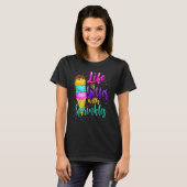 Cute Sweet Ice Cream  Sprinkle Life Love T-shirt (Voorkant volledig)