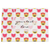 Cute Sweet in Love Emoji, hartspatroon Groot Cadeauzakje (Voorkant)
