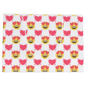 Cute Sweet in Love Emoji, hartspatroon Groot Cadeauzakje (Achterkant)