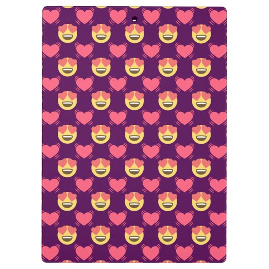 Cute Sweet in Love Emoji, hartspatroon Klembord (Achterkant)