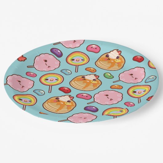 Cute Sweet Kawaii-behandelingen Papieren Bordje (Gekanteld)