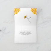 Cute Sweet Kawaii Bumble Bee Birthday Buzzing by Bedankkaart (Binnen)