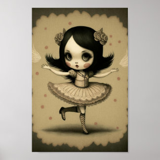 Cute Sweet Little Flapper Girl Poster