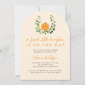 Cute Sweet Little Pumpkin Fall Baby Shower Kaart (Voorkant)
