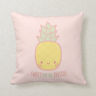 Cute Sweet op het binnenste ananaslokaaldecor Kussen