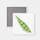 Cute Sweet Peas in een Pod Illustratie Magneet (Voorkant / Achterkant)