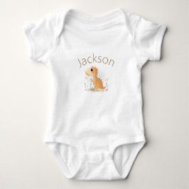 Cute Sweet Personalized Dinosaur Baby Boy Romper