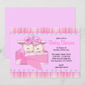 CUTE Sweet PINK Baby shower Kaart (Voorkant / Achterkant)