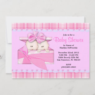 CUTE Sweet PINK Baby shower Kaart