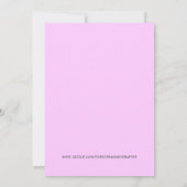 CUTE Sweet Pink Lady Bug Baby shower Kaart (Achterkant)