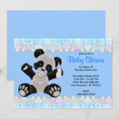 CUTE Sweet Plush Baby Panda Beer Baby shower Kaart (Voorkant / Achterkant)