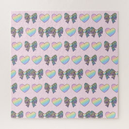  cute sweet rainbow hearts pastel gradient pattern legpuzzel