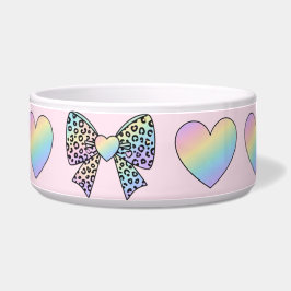  cute sweet rainbow hearts pastel gradient pattern voerbakje
