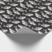 Cute Sweet Shark Cartoon Fun Gift Birthday Cadeaupapier (Hoek)