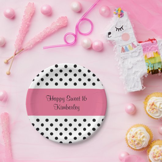 Cute Sweet Sixteen Papieren Bordje (Feest)