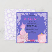 CUTE Sweet Spa Bath Massage and Beauty Party Invit Kaart (Voorkant / Achterkant)