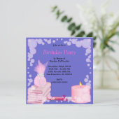 CUTE Sweet Spa Bath Massage and Beauty Party Invit Kaart (Staand voorkant)