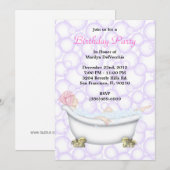 CUTE Sweet Spa Bath Massage & Beauty Party nodigt  Kaart (Voorkant / Achterkant)