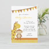 CUTE Sweet Yellow Baby shower Kaart (Staand voorkant)