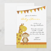 CUTE Sweet Yellow Baby shower Kaart (Voorkant / Achterkant)