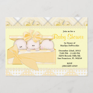 CUTE Sweet Yellow Baby shower Kaart