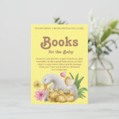Cute Sweet Yellow Duck Book for Baby shower Informatiekaartje (Staand voorkant)