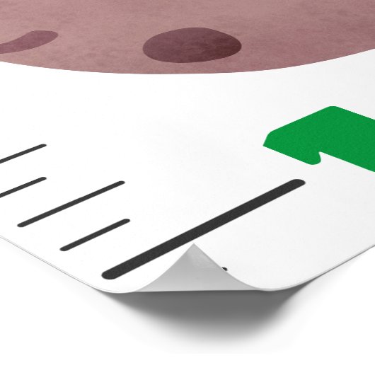 Cute sweets behandelt cartoon growth chart poster (Hoek)