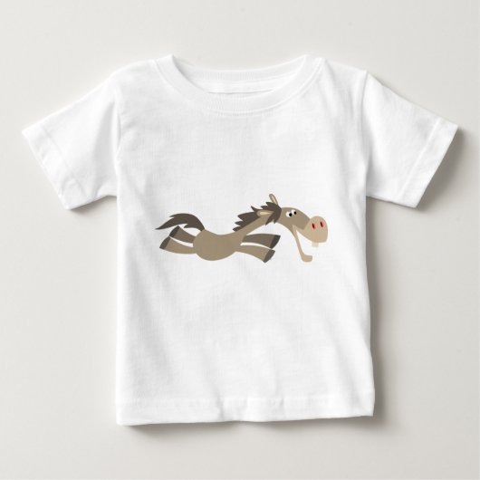 Cute Swift Cartoon Horse Baby T-Shirt (Voorkant)