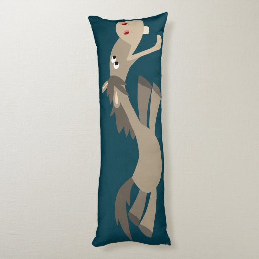 Cute Swift Cartoon Horse Body Pillow Lichaamskussen (Achterkant (Verticaal))