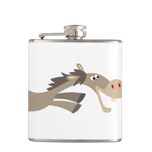 Cute Swift Cartoon Horse Hip Flask Heupfles (Voorkant)