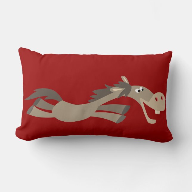 Cute Swift Cartoon Horse Lumbar Pillow Kussen (Voorkant)