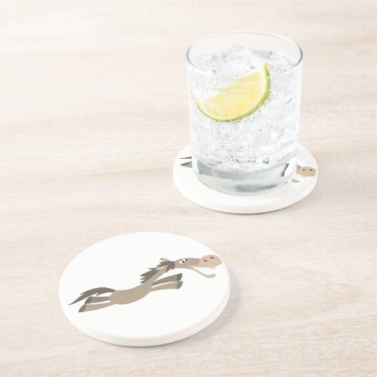 Cute Swift Cartoon Horse Onderzetter (Zijkant)