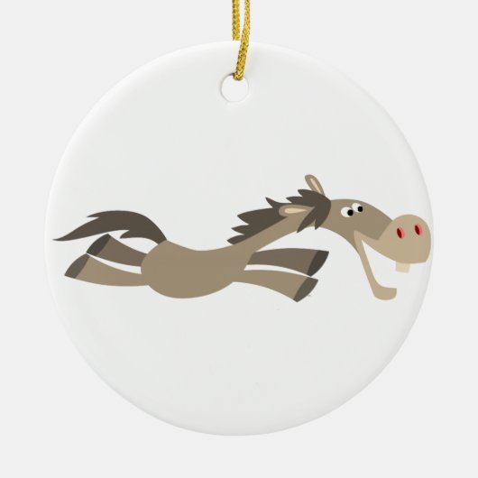 Cute Swift Cartoon Horse Ornament (Voorkant)