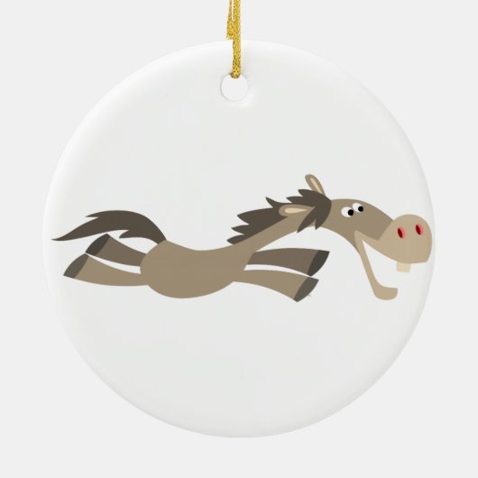 Cute Swift Cartoon Horse Ornament (Achterkant)