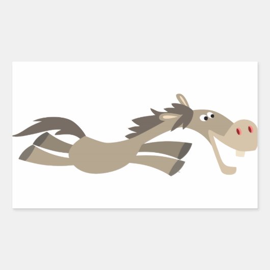 Cute Swift Cartoon Horse Sticker (Voorkant)